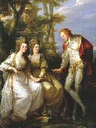 Angelica Kauffmann Portrait of Lady Georgiana, Lady Henrietta Frances and George John Spencer, Viscount Althorp. Spain oil painting artist